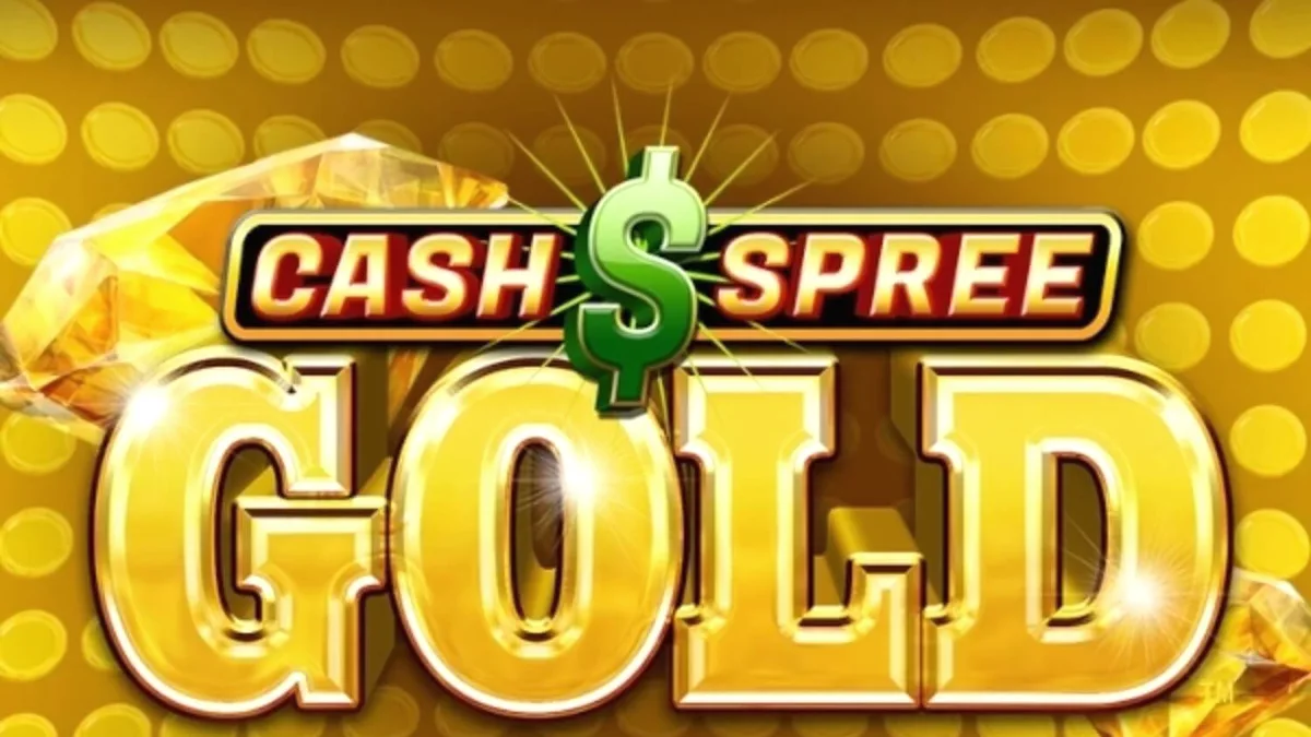 Cash Spree Gold slot machine interface na may gintong tema
